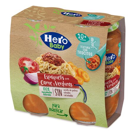 Tarro Hero Baby espaguetis 235g pack 2