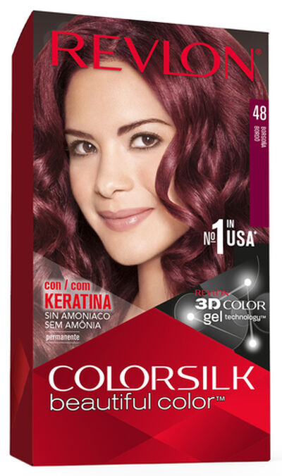 Tinte de cabello sin amoníaco Revlon Colorsilk nº 48 borgoña