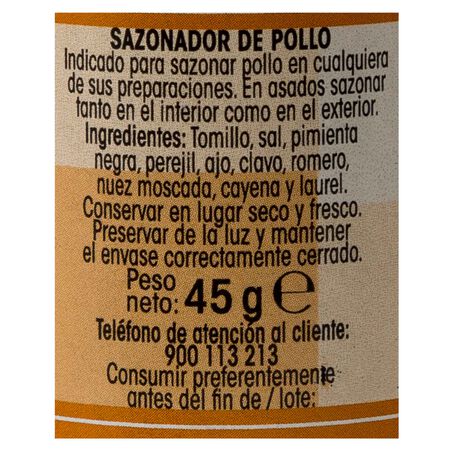 Sazonador Alipende 45g pollo