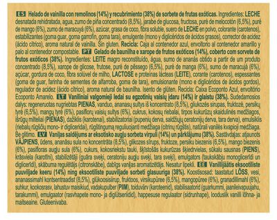 Helado solero frigo 3 unidades exotic Frigo