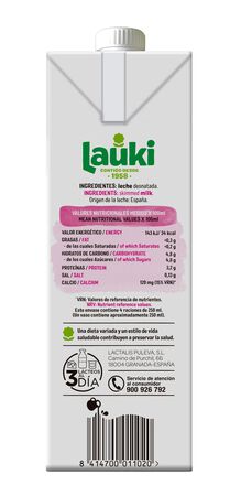 Leche Lauki 1l desnatada