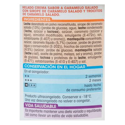 Helado tarrina premium Alipende caramelo salado 500ml