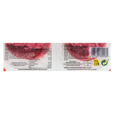 Salami en lonchas calidad extra Alipende pack 4 de 50g