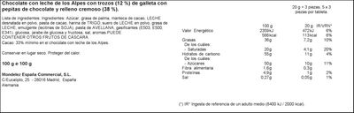 Chocolate con leche Milka 100g relleno de chips ahoy