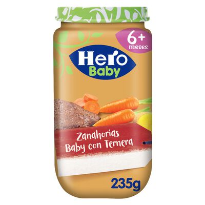 Tarro Hero baby zanahoria ternera desde 6meses 235g