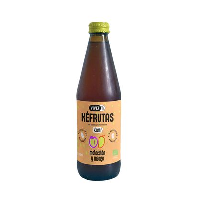 Bebida de melocot&oacute;n y mango con probi&oacute;ticos Viver kefrutas 330ml