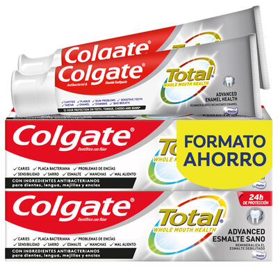 Pasta dental Colgate 75ml pack 2 total esmalte Sano