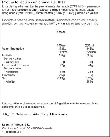 Chocolate a la taza Ram 1l