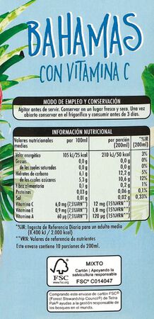 Bebida Multifrutas Brik Bahamas 2L