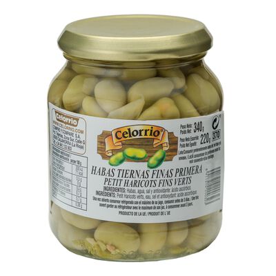 Habas Celorrio tarro de cristal 220g categoria primera
