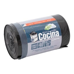Bolsas de basura Lanta 40 uds 30 litros Cubo de cocina color negro