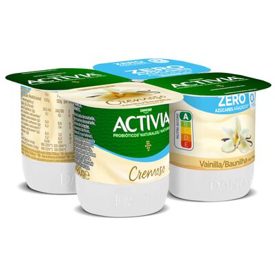 Bífidus Activia desnatado 0% materia grasa pack 4 vainilla