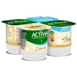 Bífidus Activia desnatado 0% materia grasa pack 4 vainilla