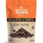 Chips de chocolate negro 45% para repostería Trapa 250g
