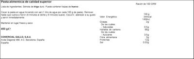 Tallarín Gallo 450g