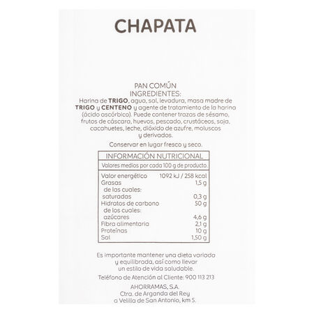 Chapata rústica 360g