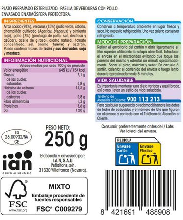 Paella valenciana Alipende 250g