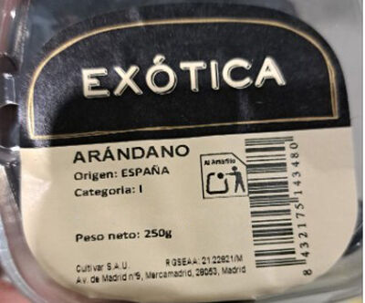 Ar&aacute;ndano bandeja 250g