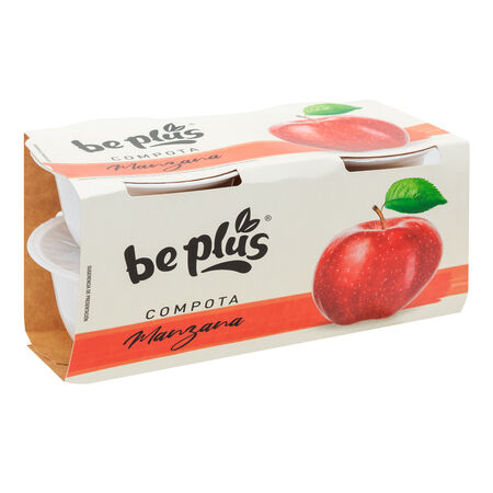 Compota de manzana sin azúcar añadido Beplus 4u