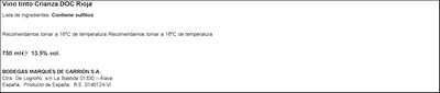 Vino tinto DO Rioja Anta&ntilde;o crianza