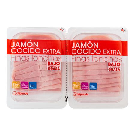Jamón cocido en lonchas Alipende pack 2 de 200g