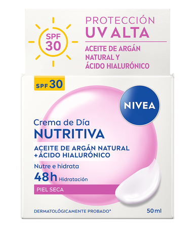 Crema facial de d&iacute;a nutritiva con factor de protecci&oacute;n solar 30 Nivea 50 ml