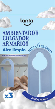 Ambientador colgador armario Lanta con aroma a aire limpio