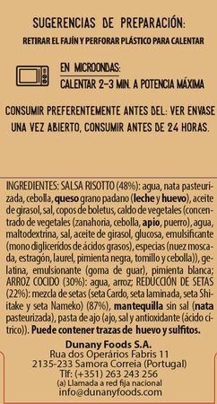 Risotto Dunany 280g con setas