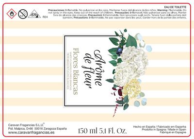 Colonia arome fleur Caravan 150ml Flores blancas