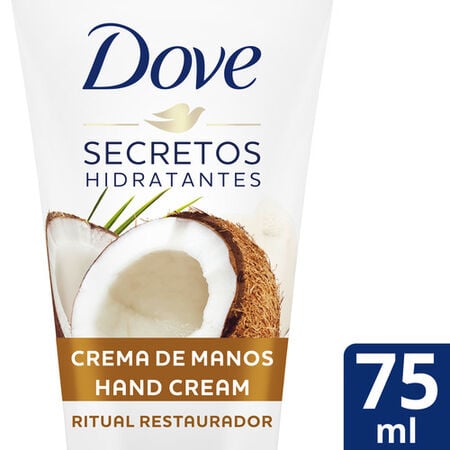 Crema de manos Dove 75ml secretos hidratantes aceite coco