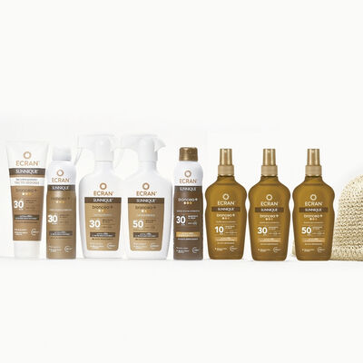 Leche solar spray Ecran 270 ml FP50 Broncea+