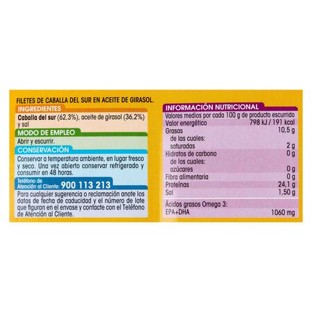 Filete de caballa Alipende pack-2 en aceite de girasol