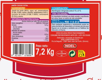 Jam&oacute;n cocido extra Alipende