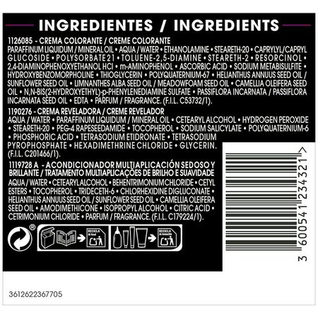 Tinte de cabello sin amoníaco Garnier Olia nº 1.0 negro profundo