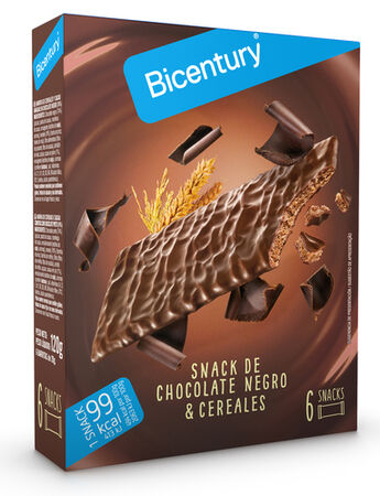 Barritas de chocolate negro y cereales Bicentury 120g