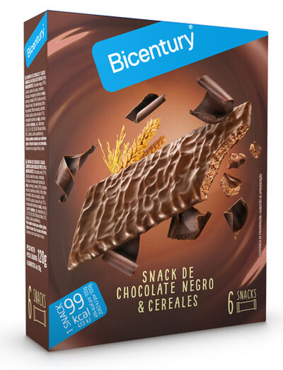 Barritas de chocolate negro y cereales Bicentury 120g