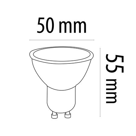 Bombilla Led Dicroica GU10 TM 7W Fría