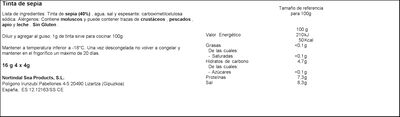 Tinta de sepia Nortindal pack 4x4g congelada