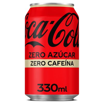 Refresco cola Coca-Cola lata 33cl zero azúcar zero cafeína