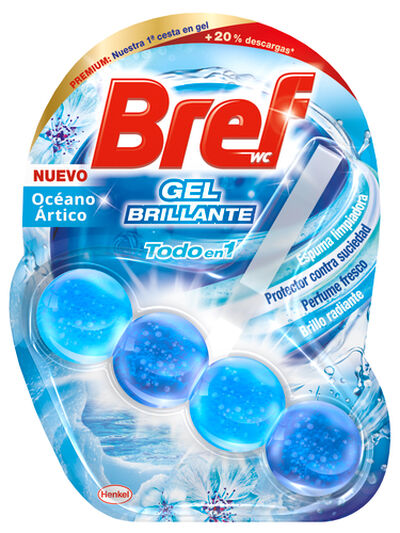 Limpiador Bref WC colgador gel brillante océano ártico
