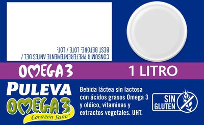 Bebida l&aacute;ctea sin lactosa Puleva 1l omega3