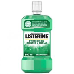Enjuague bucal Listerine 500ml dientes y encias menta fresca