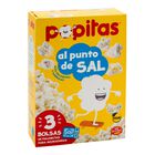 Palomitas punto de sal microondas s/gluten Popitas pack 3
