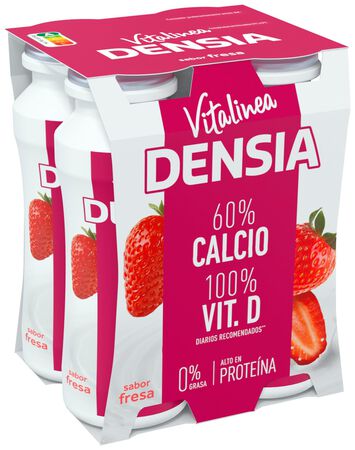 Yogur líquido 0% MG Densia Forte pack 4 fresa