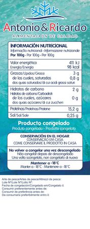 Filete merluza argentina sin piel A&R 970g