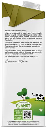 Leche brick Opti+Plus Rio 1 l desnatada