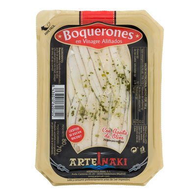 Boquer&oacute;n ali&ntilde;ado en vinagre ArteI&ntilde;aki 70g
