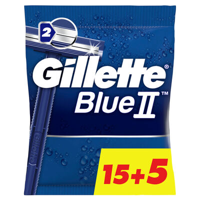 Máquina de afeitar desechable Gillette 15+5 uds Blue II