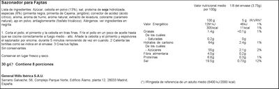 Sazonador Old El Paso 30g fajitas