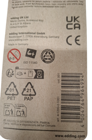 Rotulador negro Edding 1200 2 ud